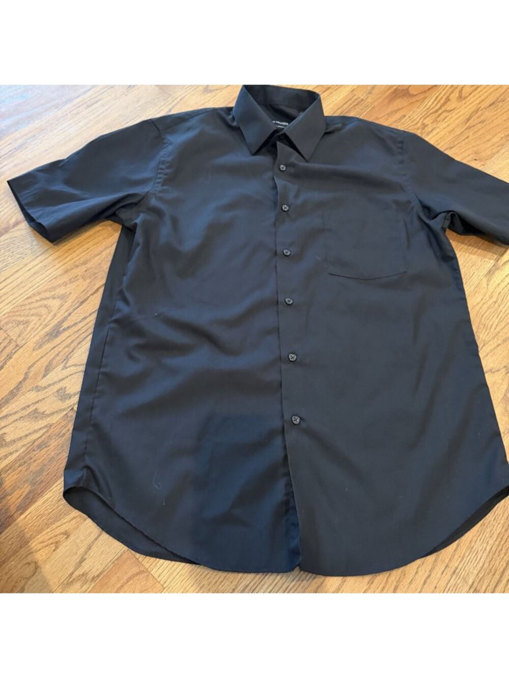 Van Heusen Mens Regular Fit Wrinkle Free Size 15 Medium Black
